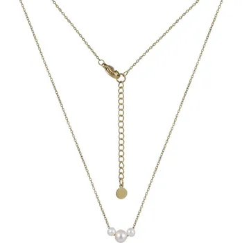 Náhrdelník JVD Elegantní pozlacený náhrdelník s pravými perlami SSSN0006XI9GP45 + 2 měsíce na vrácení zboží