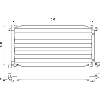 Výparník klimatizace Kondenzátor, klimatizace VALEO 822669