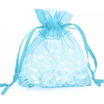 Dárkový sáček organza 7,5 x 10 cm - sv. modrá