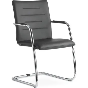Konferenční židle OSLO 225-Z-N4 (ocelová pérová podnož, chromovaná, stohovatelná)