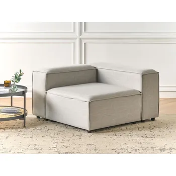 Obývací stěna 1místný rohový modul světle šedý polyesterové čalounění modulární levostranný černé nohy moderní styl obývací pokoj Beliani