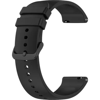 4wrist Univerzální silikonový řemínek s černou sponou 22 mm - Black + 2 měsíce na vrácení zboží