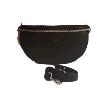 Kabelka Dámská syntetická ledvinka David Jones - černá