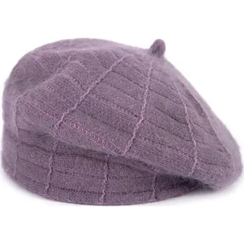 Čepice ArtOfPolo Dámský baret Shaggy plum Purpurový Artofpolo cz23398s04