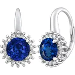 Silvego Stříbrné náušnice ADRIA se safírem LPSE0754 + 2 měsíce na vrácení zboží