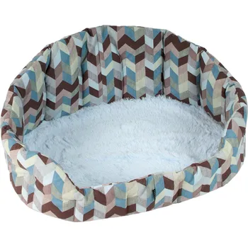 Pelíšek pro psa Fenica Ovalat pelech, modrý Velikost M