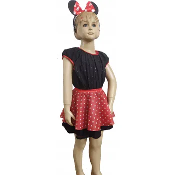 Karnevalový kostým Šaty Minnie Mouse MOUSE Kostým , čelenka, puntíky, 110-116 MICKEY