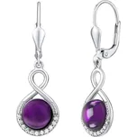 Silvego Stříbrné náušnice s přírodním Ametystem JST14710AME + 2 měsíce na vrácení zboží