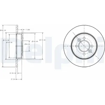 Brzdový kotouč Brzdový kotouč DELPHI BG2694