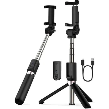 Selfie tyč Apexel Tripod 3v1 APL-D3 černá