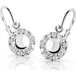 Cutie Jewellery Dětské náušnice z bílého zlata C2750-10-X-2 bílá + 2 měsíce na vrácení zboží