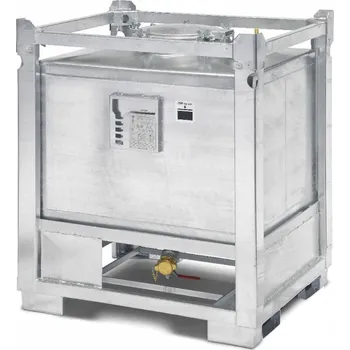 nádrž Nádoba na nebezpečný odpad ASF s výpustí, žárově zinkovaná, objem 1000 l