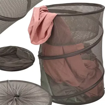 Koš na prádlo KIK KX3388 Úložný šedý