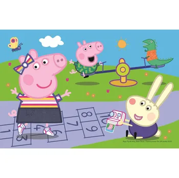 Puzzle TREFL Puzzle Prasátko Peppa: Skákací panák 54 dílků