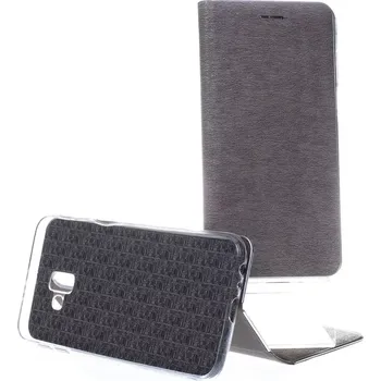 Pouzdro na mobilní telefon Pouzdro Vennus Book Silver Samsung J6+ 2018 J610 Stříbrné