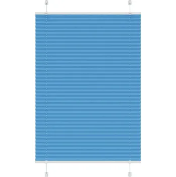 vidaXL Plisovaná roleta modrá 100x150 cm Šířka látky 99,4 cm Polyester