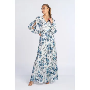 Dámské šaty Šaty JAŚMINA s modrými květy 50