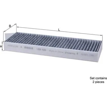 Ventilátor topení a klimatizace Filtr, vzduch v interiéru MAHLE LAK 428/S