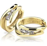 Cutie Diamonds Půvabné kruhové náušnice ze žlutého zlata s brilianty DZ6433-1794-80-00-X-1 + 2 měsíce na vrácení zboží