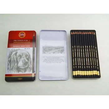 Grafitová tužka Tužky grafické Koh-i-noor Toisondor - 12 ks, plechová krabička 8B-2H