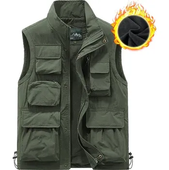 Pánský kabát Pánská vesta DIMU237 Barva: Zelená, Velikost: 5XL