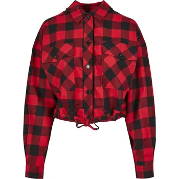 Dámská košile Dámská košile URBAN CLASSICS TB3753 BLACK/RED 4XL