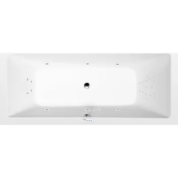 Vana KRYSTA hydromasážní vana, 180x80x39cm, Highline Hydro, chrom