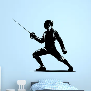 Samolepící dekorace Živá Zeď Samolepka na zeď Šerm Barva: černá