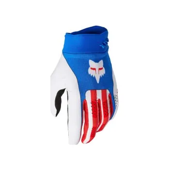 Moto rukavice Mx Rukavice FOX Flexair Unity Limited Edition Gloves White/Red/Blue, Velikost M