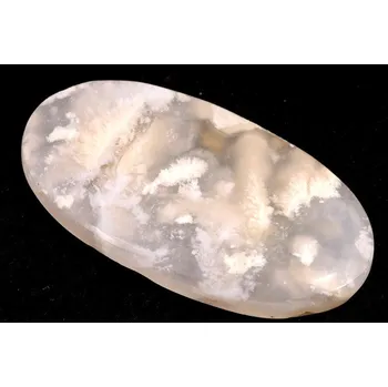 Sběratelství Kabošon White Feather Agate č.3488 (53x28x6mm)