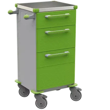 TINY 152 N vozík zdravotnický, plast ABS, zelená