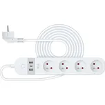 Retlux - Chytrý prodluž. kabel s vypínačem 4Z + 2xUSB-A+1xUSB-C 1,5m Wi-Fi Tuya