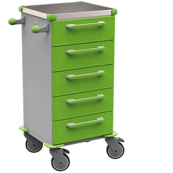 TINY 153 N vozík zdravotnický, plast ABS, zelená