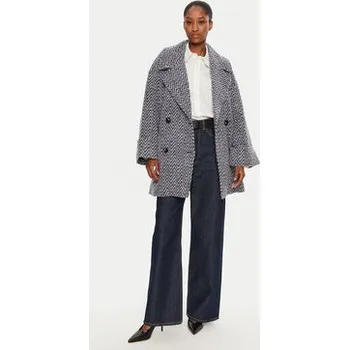 Dámský kabát United Colors Of Benetton Vlněný kabát 2JCHDN06D Barevná Loose Fit M