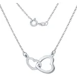 Silvego Stříbrný náhrdelník Spojená srdce SMJN059FP7 + 2 měsíce na vrácení zboží