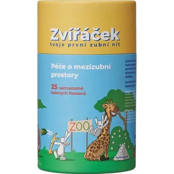 Zubní nit Bob & Bobek Bob a Bobek Zvířáček dětská zubní nit, 25 ks v balení