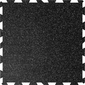 Rohožka Černo-šedá gumová podlahová deska (puzzle - střed) FLOMA FitFlo SF1050 - délka 100 cm, šířka 100 cm, výška 1,6 cm