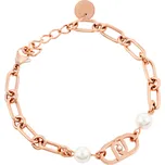 Liu Jo Stylový bronzový náramek s logem Icona LJ1738 + 2 měsíce na vrácení zboží