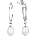 Beneto Stříbrné náušnice s pravými perlami AGUC2615P + 2 měsíce na vrácení zboží