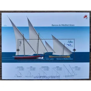 Sběratelství Portugalsko ** aršík Bl 378, Euromed, lodě, r. 2015