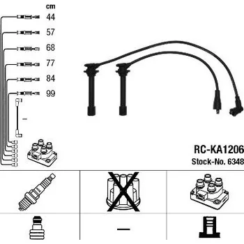 Zapalovací kabel Sada kabelů pro zapalování NGK 6348