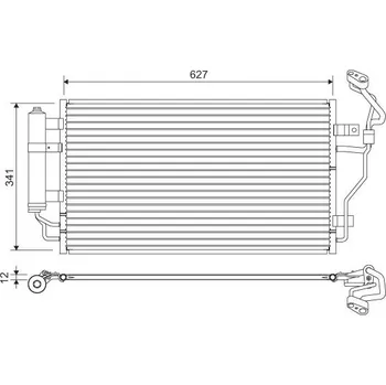Výparník klimatizace Kondenzátor, klimatizace VALEO 822632