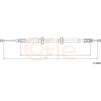 Brzdový systém Tažné lanko, parkovací brzda COFLE 11.6681