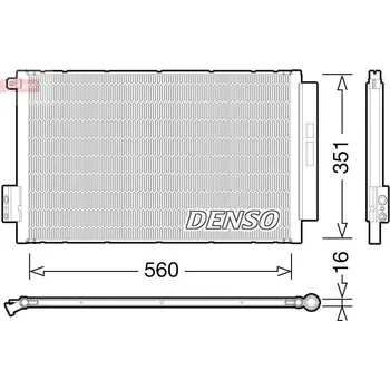 Výparník klimatizace Kondenzátor, klimatizace DENSO DCN09043