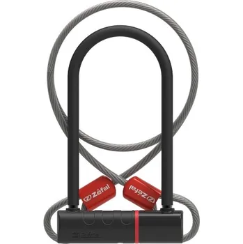 Zámek na kolo Zefal K-Traz U11 Cable 115 x 230 mm, 120 cm lanko