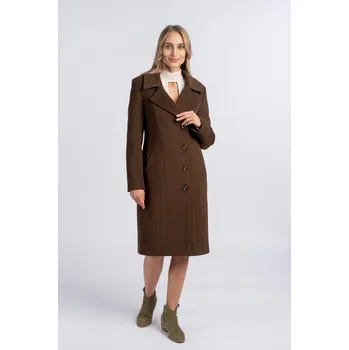 Dámský kabát Kabát ZUZANNA tmavě hnědá 38