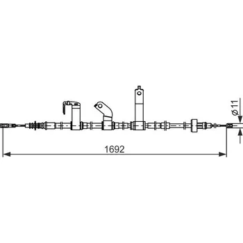 Lanko parkovací brzdy Tažné lanko, parkovací brzda BOSCH 1 987 482 841