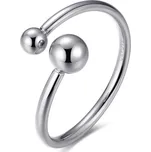 S'Agapõ Minimalistický otevřený prsten z oceli Click SCK144 + 2 měsíce na vrácení zboží