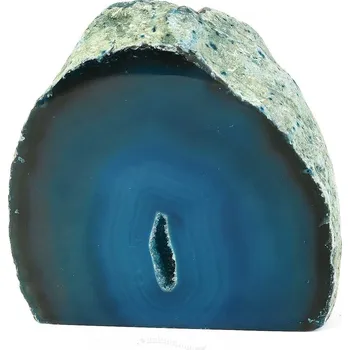 Přírodní kámen Modrý achát geoda s dutinou 328g (Brazílie)