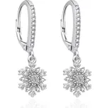 Agato Stříbrné visací náušnice Vločky se zirkony AGT-E145LW + 2 měsíce na vrácení zboží